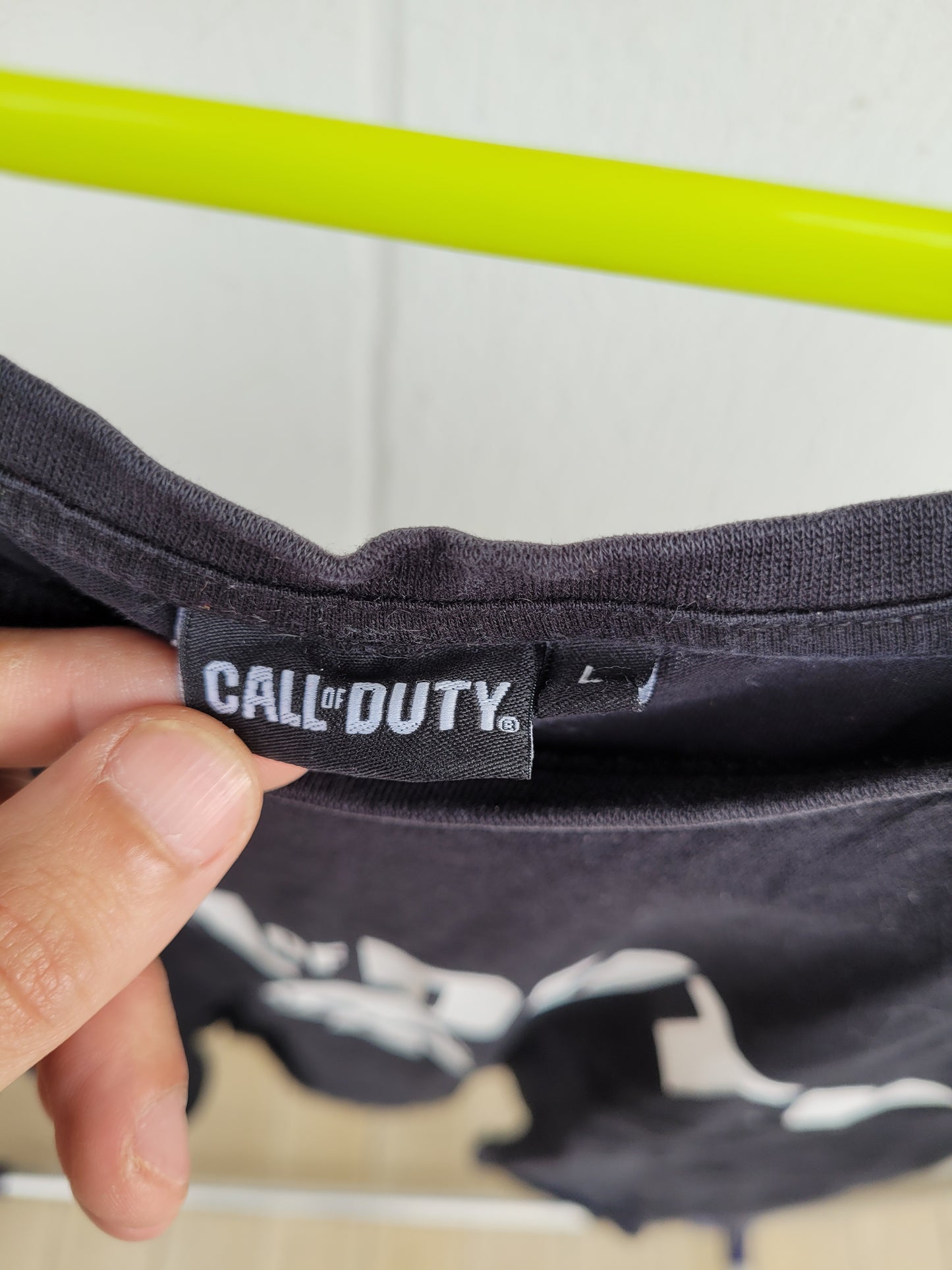 T-shirt Call Of Duty Noir Oversize – Tee Gaming Streetwear Taille L
