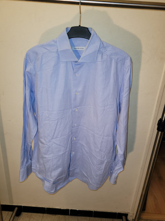 Chemise Homme Tailor Club Bleu Ciel 100% Coton – Chemise Habillée Business Taille 44
