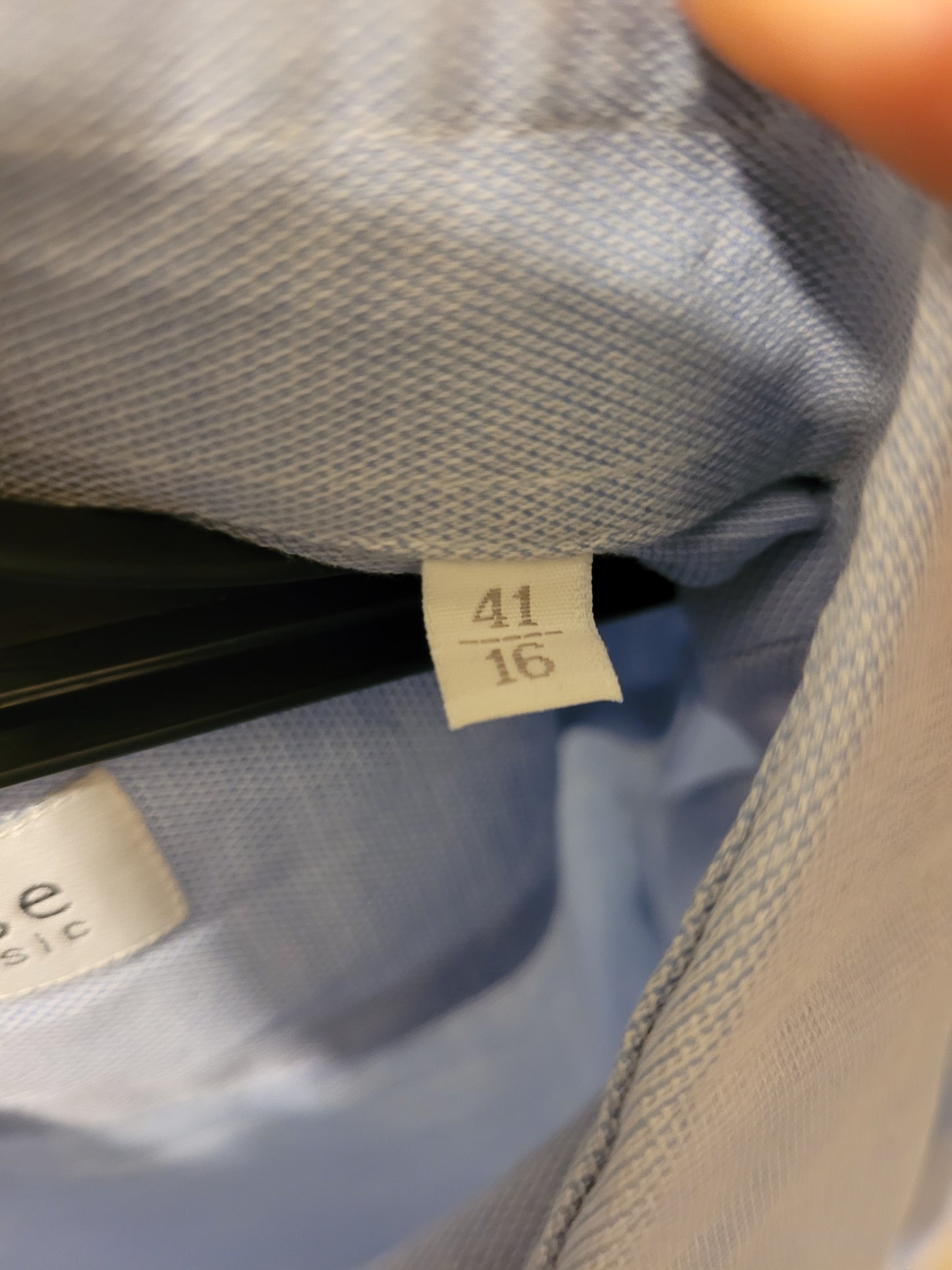 Chemise Homme Bleue Ciel Oviesse Classic - Taille L (41) - 100% Coton Oxford - Très Bon État