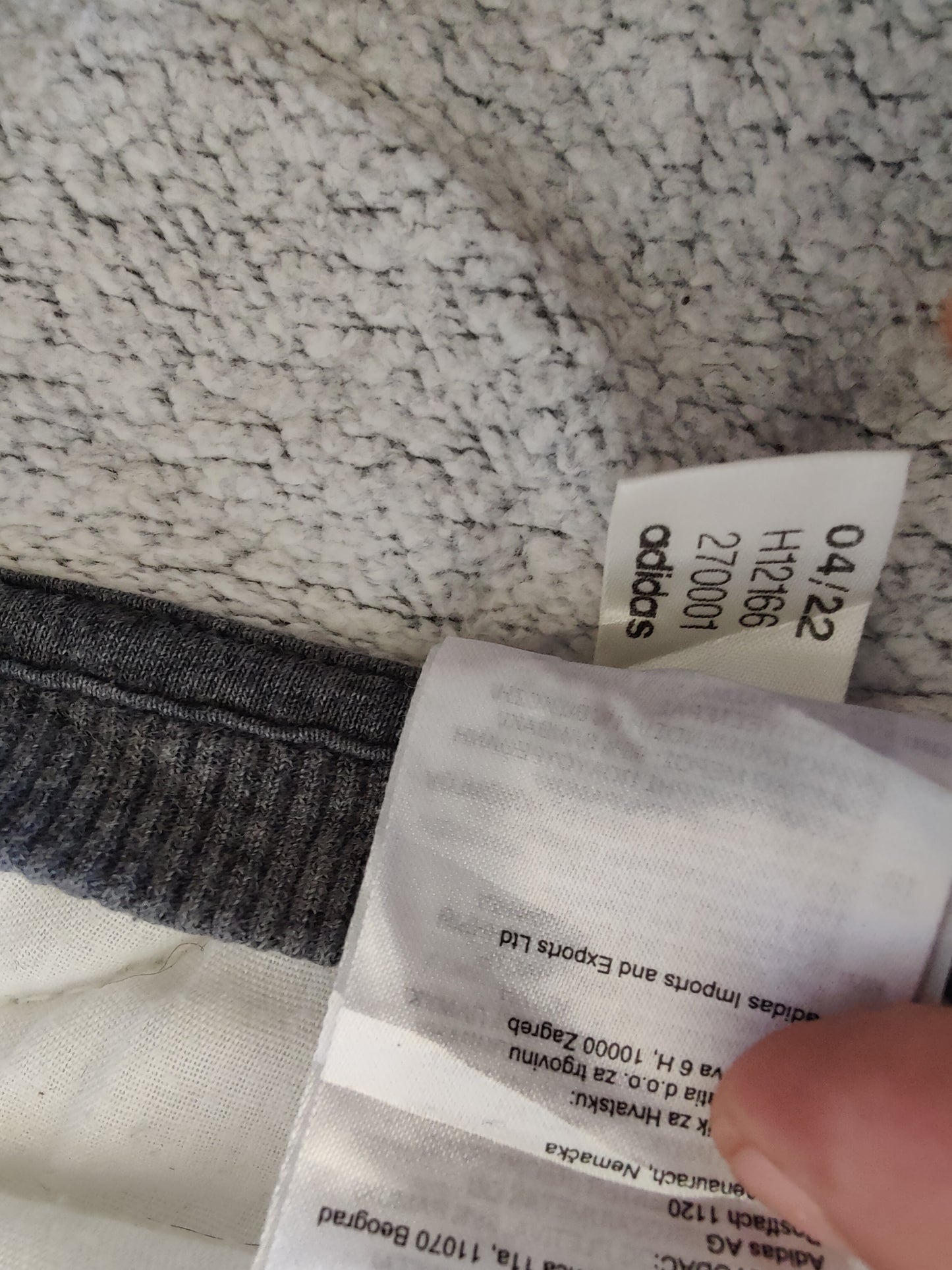 Sweat Adidas 3-Bandes - Gris Anthracite Chiné - Taille M - État Satisfaisant