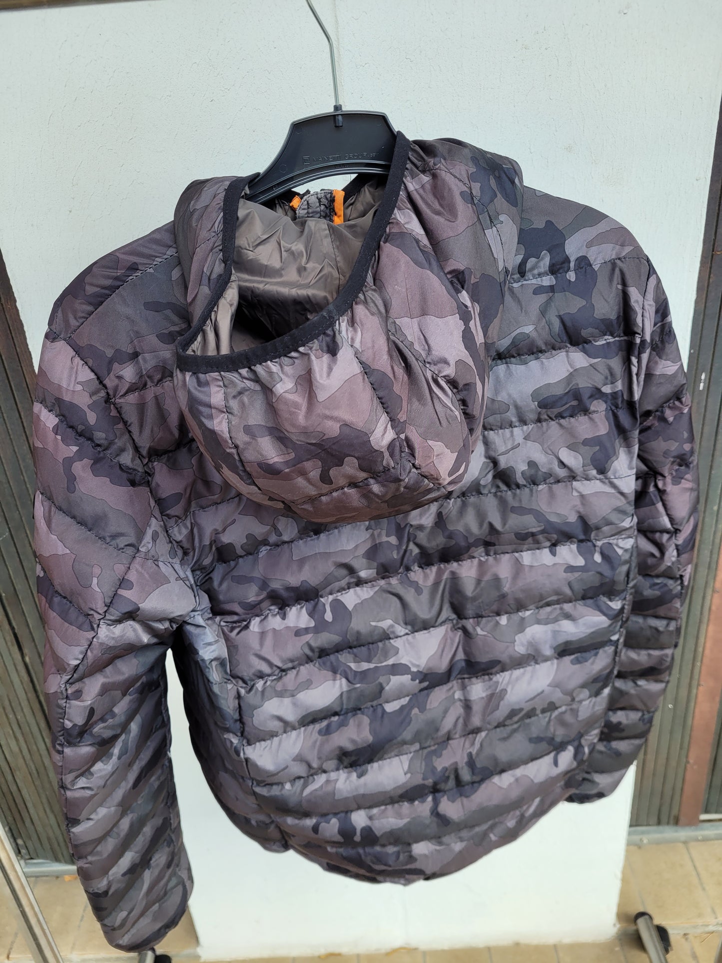 Doudoune légère camouflage homme – taille S – veste matelassée à capuche – style streetwear