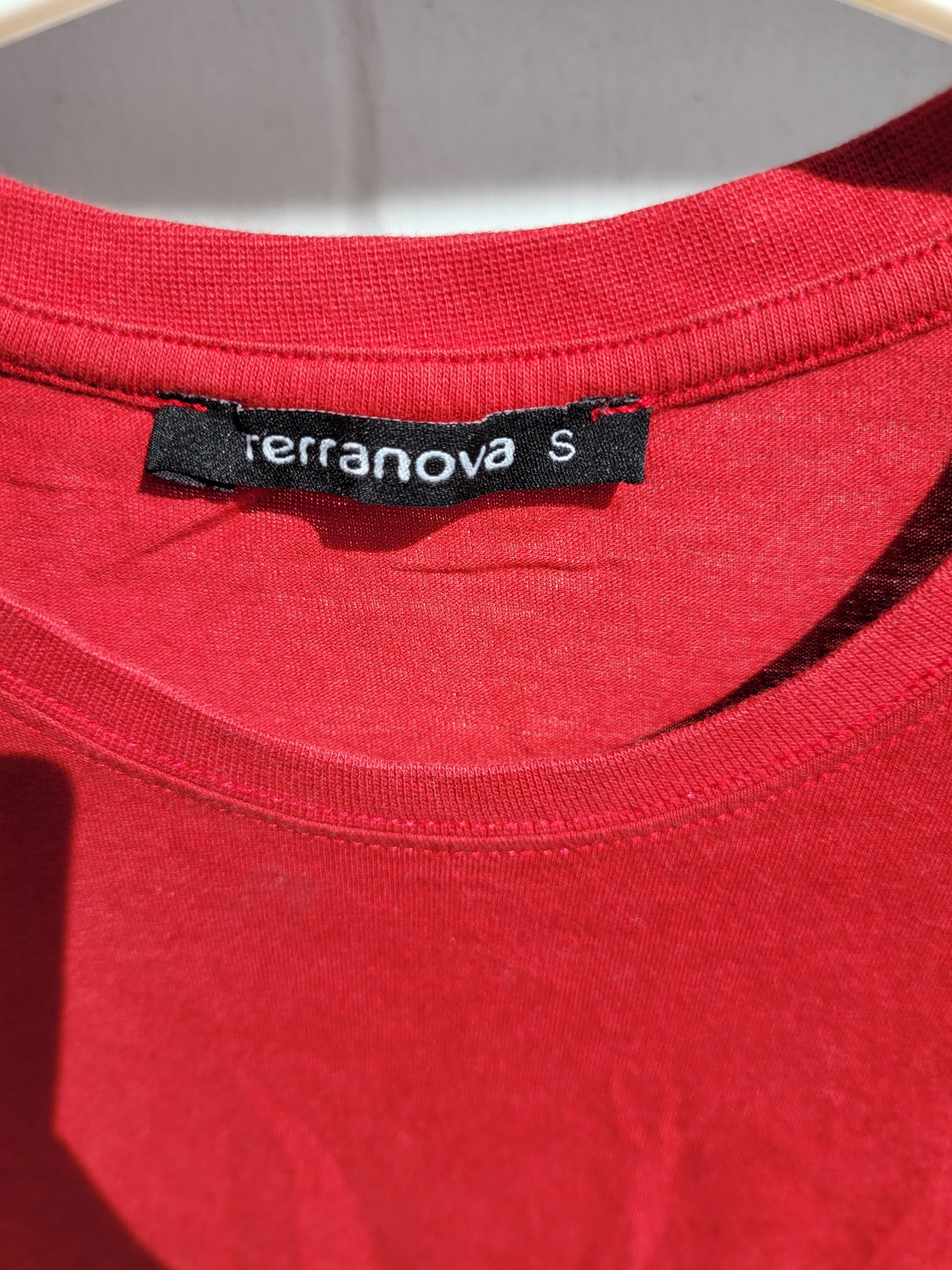 T-shirt Rouge Oversize Terranova – Tee Streetwear Basic Unisexe Taille S