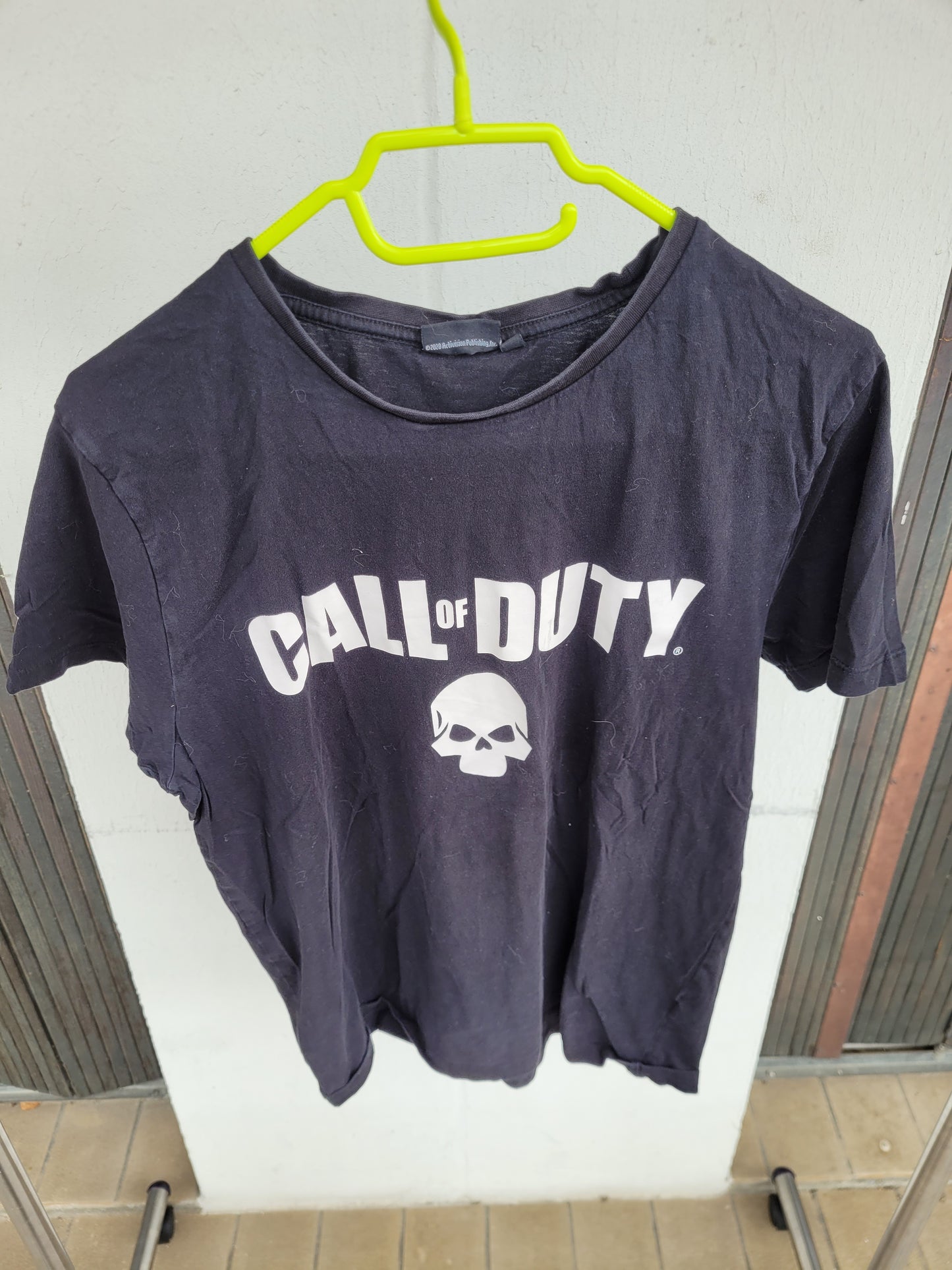 T-shirt Call Of Duty Noir Oversize – Tee Gaming Streetwear Taille L